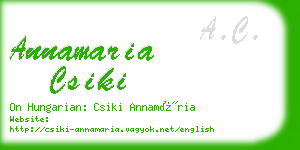 annamaria csiki business card